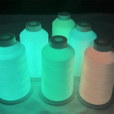 China 150D-900D Glow Dark Yarn Multi Color Sewing Embroidery Thread for sale