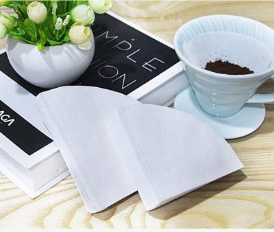 China Stored V60 Coffee Filters Food Grade White Color Coffee Paper Filter for sale