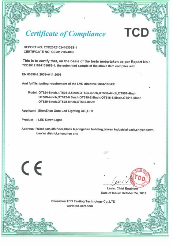 - Shenzhen oute led lighting., LTD