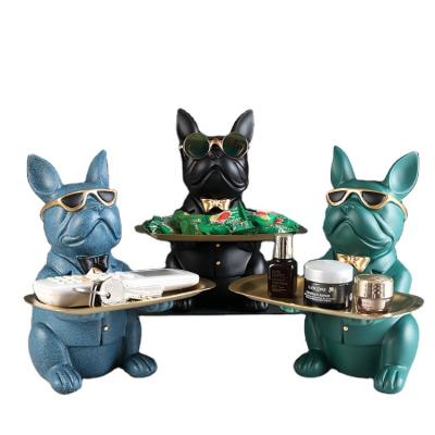 China Wholesale Bulldog Sculpture Europe Resin Statue Decoration Resin Statue Gifts Home Crafts for sale