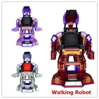 China Strong fiberglass yellow robot remote control arcade games machines ironman robot amusement rides game machine for sale for sale