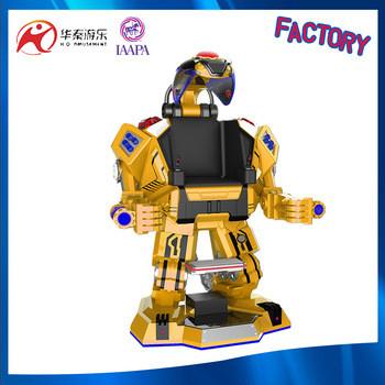 China Strong fiberglass yellow robot remote control arcade games machines ironman robot amusement rides game machine for sale for sale