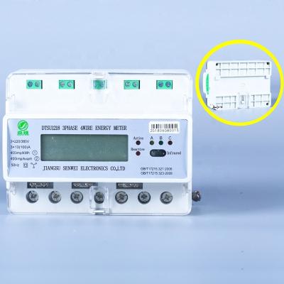 China Data Storage and LCD Display Single Phase Din Rail Energy Meter with OEM Availability for sale