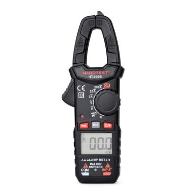 China New Portable Digital Pocket Clamp Capacitor Meter 200A Ohm Small Digital Voltmeter Battery Tester 2000 HT200B HT200B Counts for sale