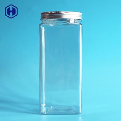 China Durable Sturdy Square Wide Mouth Plastic Jars Recyclable Non Toxic for sale