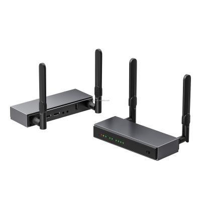 China 200m Wireless Transmitter and Receiver 5G/2.4G Support KVM function individual audio and IR control 1 to 4 transmit for sale