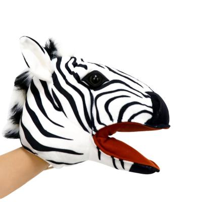 China Soft Toy 2020 Fashion Animal Stuffed Zebra Gloves Soft Material for sale