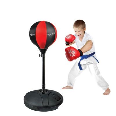 China Manufacture Kids Indoor Sports Set Boxing , Exercise Trainer Stand Punching Bag Children Boxing Set 40*51*12cm for sale