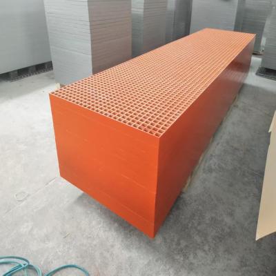中国 高さ50mmの網格サイズ40x40のオレンジ色のグリッド,パネルサイズ1007x4040mm,凸の表面. 水植物の歩道や走廊に最適 販売のため