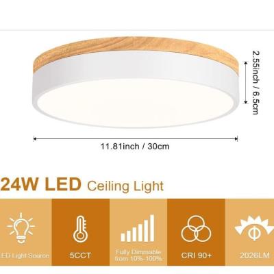 China Modern Wood Dimmable LED ceiling light fixtures CB CE ERP en venta