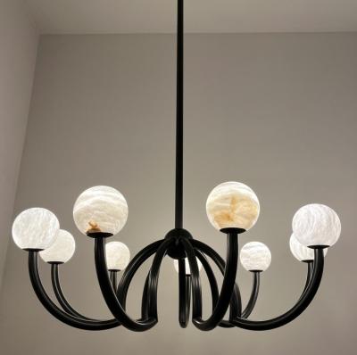 Китай Contemporary Lucca Marble Chandelier Vintage Alabaster Pendant light Cluster Lamp продается