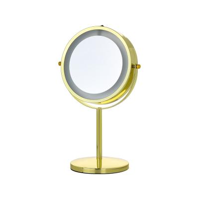 China Double Sided Desktop Cosmetic Mirror with 360 Degree Rotation and Touch Screen Switch à venda