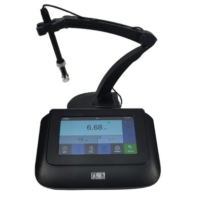 China PEAK Instrumentos Medidor de pH de la plataforma de banco de 6,5 pulgadas Pantalla táctil de 3 puntos Calibración 0-100C ATC en venta