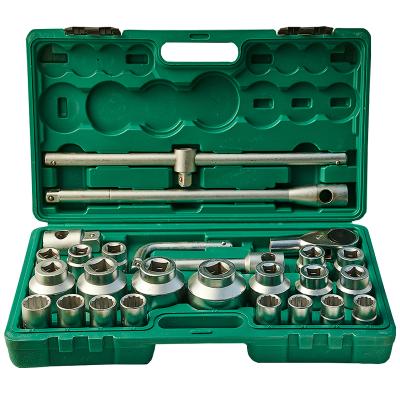 China Duarble CR-MO 26 PCs 19mm 3/4 Inch Drive Socket Wrench Impact Resistant Socket Set For Auto Car Repair Tools for sale