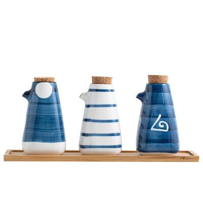 China 2021 Viable Wholesale Kitchen Ceramic Seasoning Set Storage Containers for sale