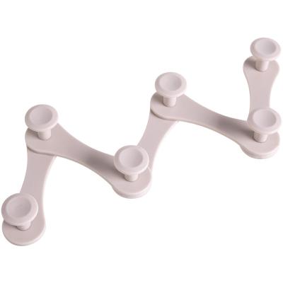 China Stocked ABS Wall Hooks 3 5/7 Wall Mount Coat Hanger Wall Hooks for sale