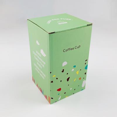 China Custom Tee-Kaffee-Tasse Verpackungskiste kundenspezifische Größe Becher Geschenk-Papier-Packungskiste mit Logo für Glasbecher zu verkaufen