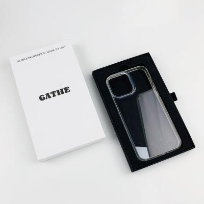 China Wholesale Luxury Black And White Paper Cardboard Slide Drawer Box Custom Package For Phone Case Box Packaging for sale