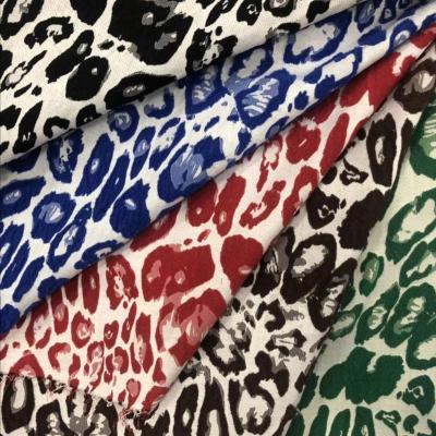 China Sustainable Leopard grain design Fashion Woven Jacquard brocade fabric for dress garment for sale
