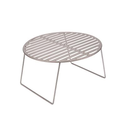 China Modern Folding Outdoor Cookware Mini Barbecue Camping Grill OEM ODM Camping Grill Ultralight Round Titanium BBQ Grill for Garden Picnic for sale