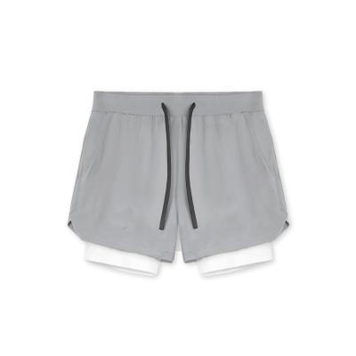 China QUICK DRY Wholesale Summer Breathable Lining Sports Workout Gym Men's Shorts pants double layer pants five point pants shorts men for sale