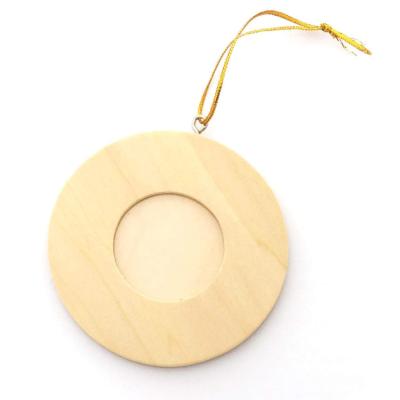 China China Organizer High Quality Even Cute Round Mini Sublimation Wooden Photo Frame for sale