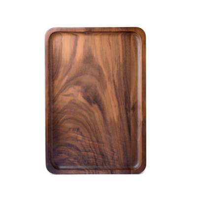 China Home\Office\Hotel\Restaurant\Luxury Car Quality Serving Rectangular Spliced Dark Walnut The Wooden Tray for sale
