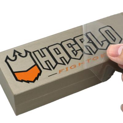 China Waterproof Cardboard Brands Custom Logo High Adhesive Waterproof MX-SP Stickers Customize UV Transfer Stickers for sale