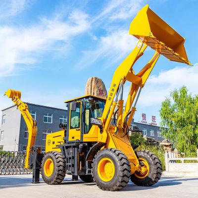China Farms New 4 Wheel Drive Backhoe Loader Joystick 4x4 Tractor Backhoe For Sale for sale
