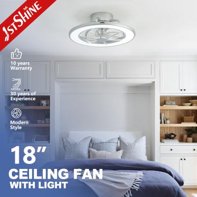 China Slaapkamer 18 inch blaadloze plafondventilator met LED licht Kleine grootte Te koop