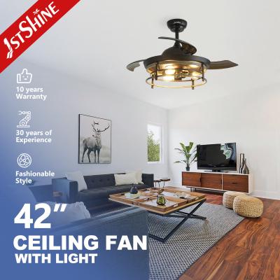China 42 inches Invisible Blade Ceiling Fan Farmhouse Style With Light for sale