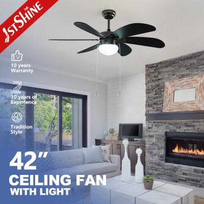 China 6* MDF Blades 42 Inch Ceiling Fan com Pull Chain Control e Lighting Solutions Service à venda