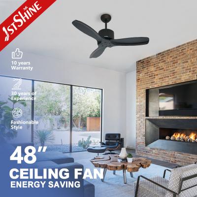 China Lâmpada de teto ROHS decorativa de poupança de energia com ventilador 3 lâminas de madeira maciça à venda