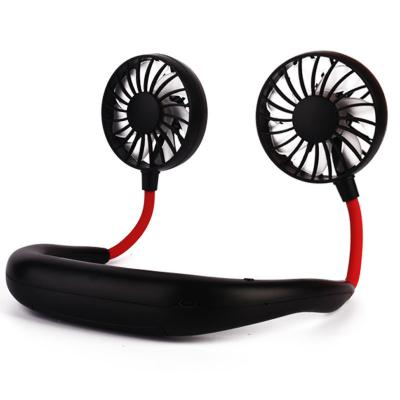 China USB Neck Fan Portable Hands Free Hanging Neck Fan Hanging Adjustable 3 Speed Fan Rechargeable Adjustable Home Office Dual for sale