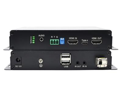 China Industrial-Grade HDMI Fiber Optic Extender 4K 60Hz Ultra HD Up to 10KM HDMI-A Interface Single-Circuit Power Supply DC 12V/1A for sale