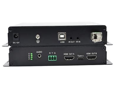 China Optical Fiber Type Single-Mode HDMI 2.0 4K60Hz Extender with LC RS232 IR Control and 3.5mm Stereo Audio Socket for sale