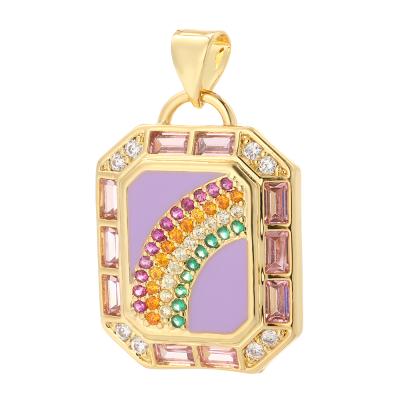 China TRENDY Gold Heart Charm Women Fashion Jewelry 18K Gold Blue Eye Dog Dangle Enamel Charm Pendant Charms For Necklace Making for sale