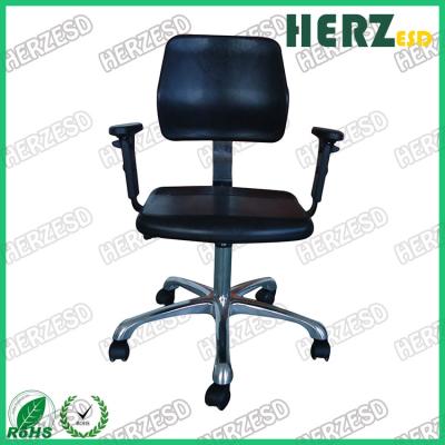 China Adjustable Industrial Workshop ESD Chair PU Foam ESD Worker Chair With Armrest for sale