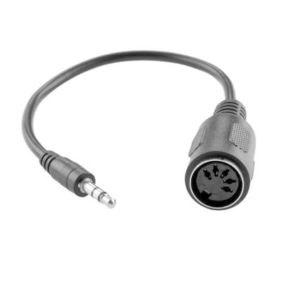 China Type B 3.5mm TRS COMPUTER Male To Female 5 Pin DIN Right Angle Cable for sale