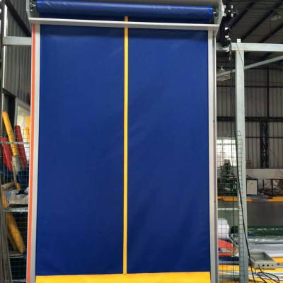China Modern Industrial High Speed Roll Up Automatic Fast Folding PVC Door Roller Shutter Fast Door With Zipper for sale