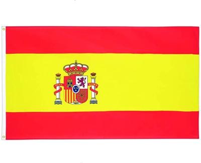 China From Barber Shop Stock Fast Delivery 90*150cm Polyester Spain Country Flags for sale
