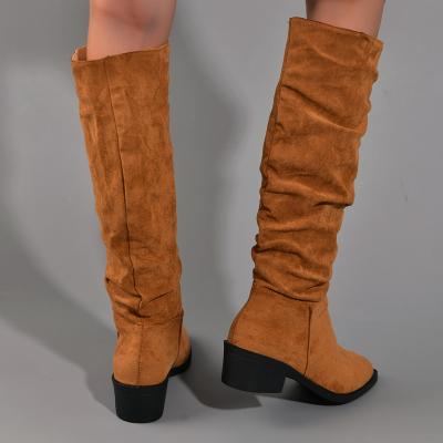 China Kneeboot Boots Over The Knee High Suede Women Snow Boots Women Fashion Winter Thigh High Boots Shoes for sale