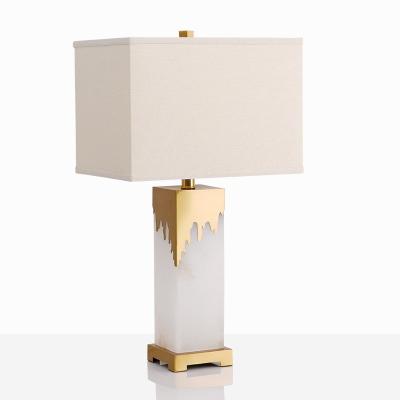 China Modern EUROPEAN marble and metal Table lamp home decor hotel table lamp table light lamp light for sale