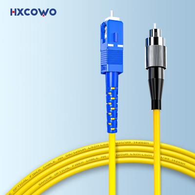 China HXCOWO Indoor Outdoor 1 2 4 Core G657A1 FTTH Armored Fiber Optic Cable With SC FC Connector for sale