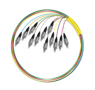 China speed HXCOWO 12 Core G652D LSZH FC Fanout Bunchy Breakout Fiber Optic Pigtail for 4g Network for sale