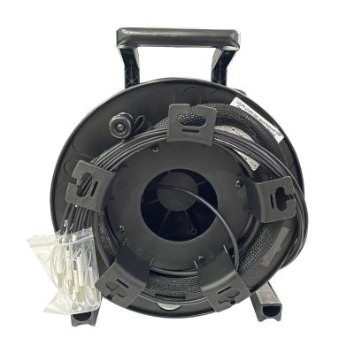中国 LSZH Jacket Tactical Fiber Optic Cable Black Military Tactical Cable 販売のため
