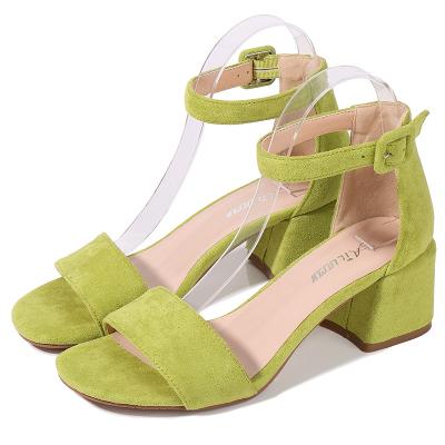 China Women's SandalsWholesale Increasing Height 2020 New Style Ladies Summer Fashion Middle Heel Fancy Sandals Shoes for sale