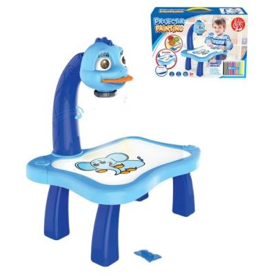China Projector Kids Drawing Board Toy Projection Color Intelligent Learning Painting Board Popular Eco-friendly Material Desktop For Children for sale