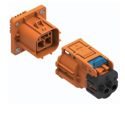 中国 ネオパワー 2ピン 高電圧電気コネクタ 40A 1000V HVIL,Poka-Yoke & 360° シールド付き 販売のため