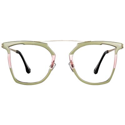 China New Fashion Eyeglasses Logo Women Men TR Eyewear Oversized Custom Fancy Optical Frame Large Glass Prescription Monocle Geometric Frame for sale